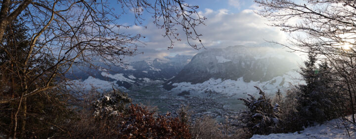 Bürgenberg im Winter mit Sicht auf Stansstad